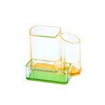 Acrylic 3-compartment medical instrument holder