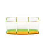Acrylic 3-compartment medical instrument holder