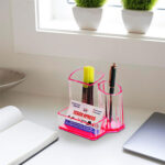 Acrylic 3-compartment medical instrument holder