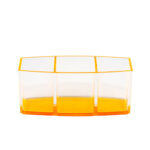 Acrylic 3-compartment medical instrument holder
