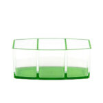 Acrylic 3-compartment medical instrument holder