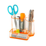 Acrylic 3-compartment medical instrument holder