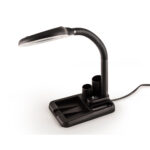 MagniGlow lamp with adjustable magnifying glass