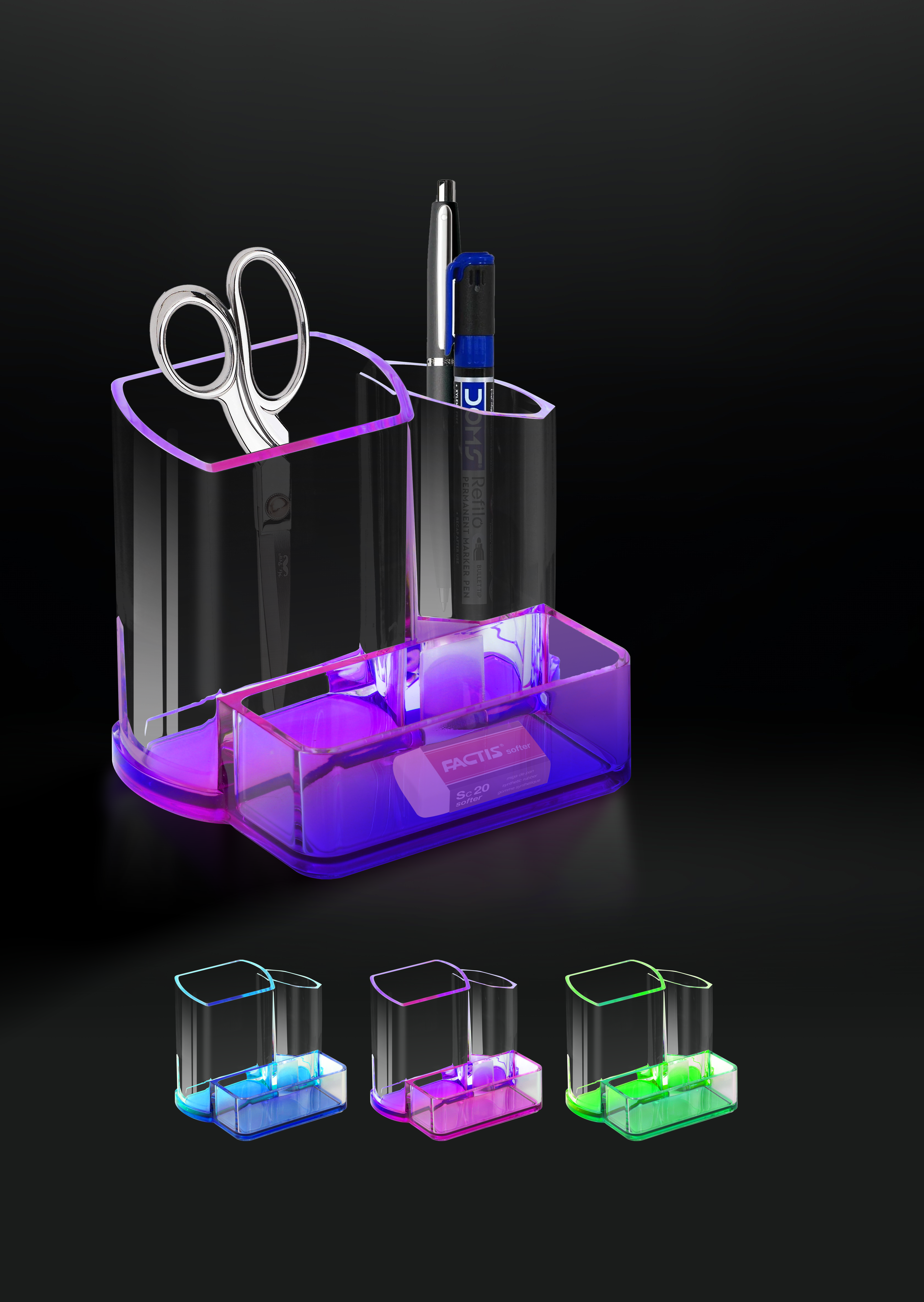 Acrylic Multi Stationery Holder gifting set