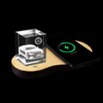 Crystal with LED base and Wireless Charger
