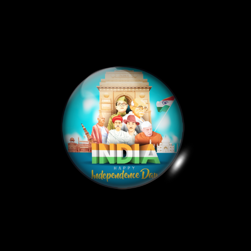 Crystal Diamond Paperweight (6 cm) engraved for independence day