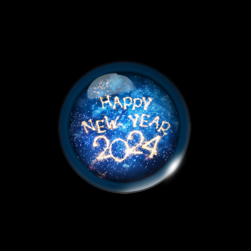 Crystal Diamond Paperweight (6 cm) - with happy new years 2024 engraving