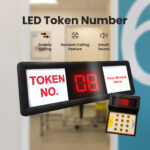Led token holder with token no, and space for brand logo