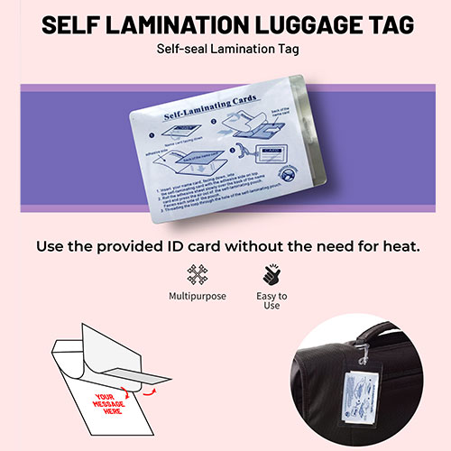 Self-Lamination luggage tag