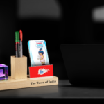 Crystal with LED base and stationary holder