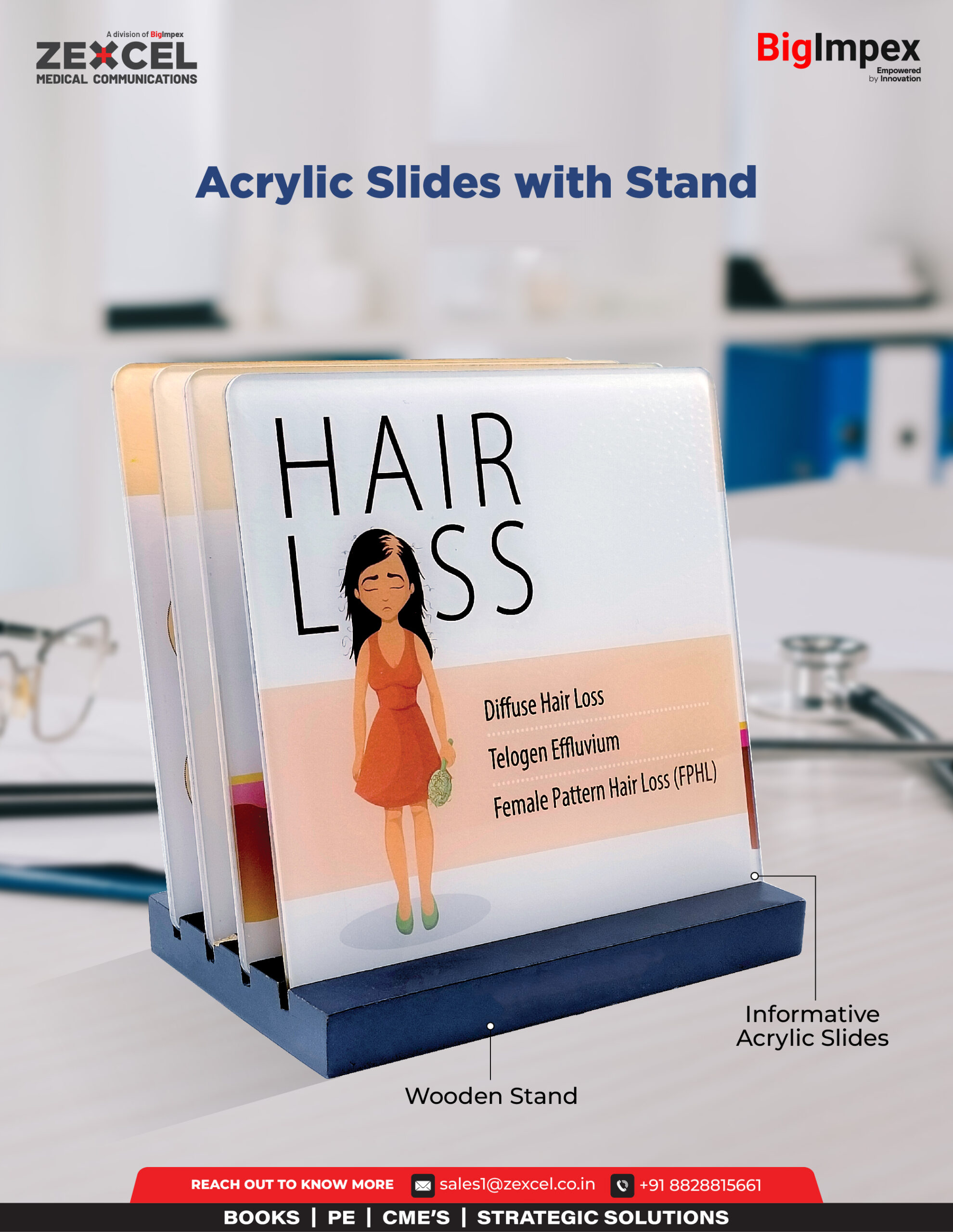 Acrylic sliders with wooden stand as a gifting solution