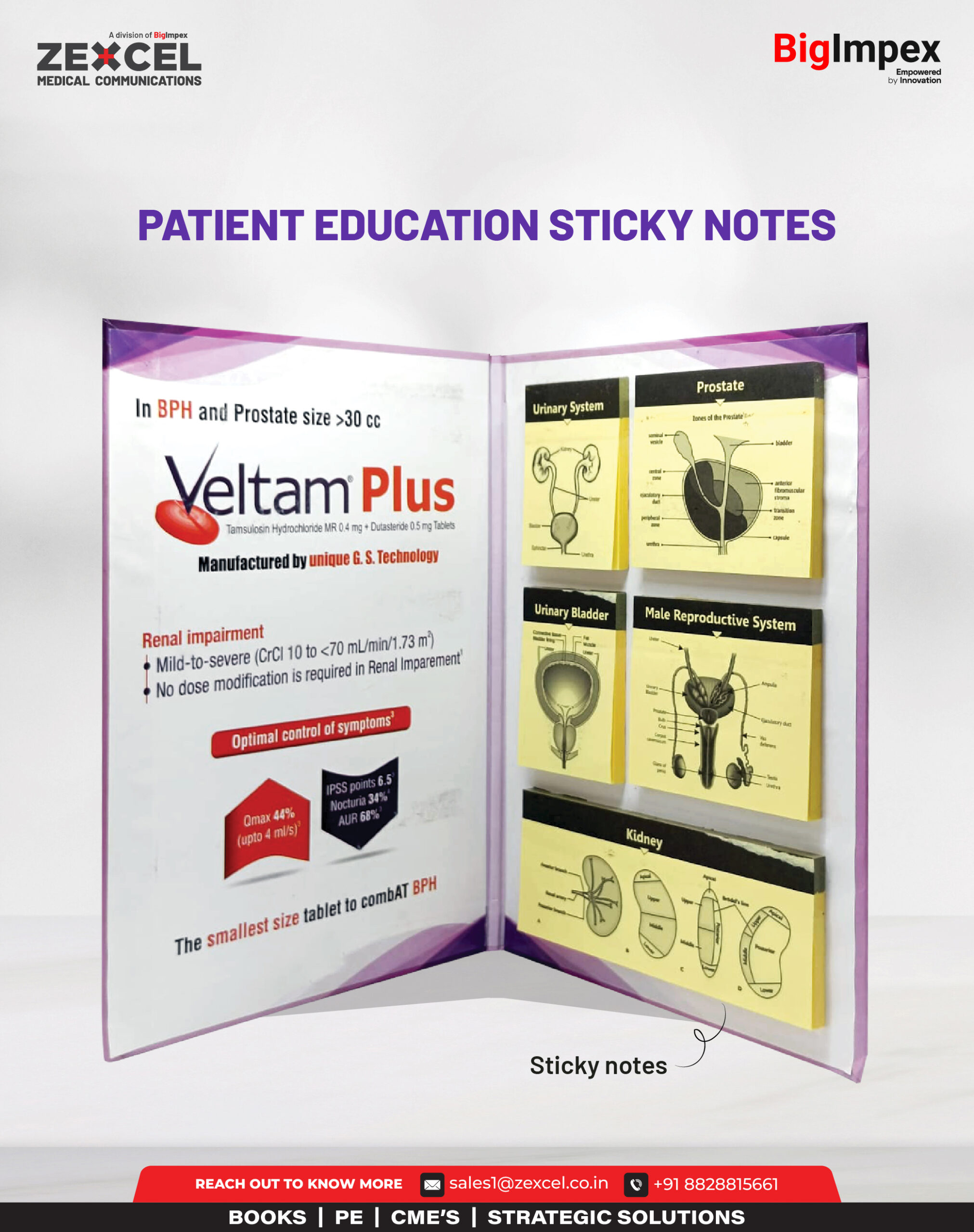 Patient education sticky notes