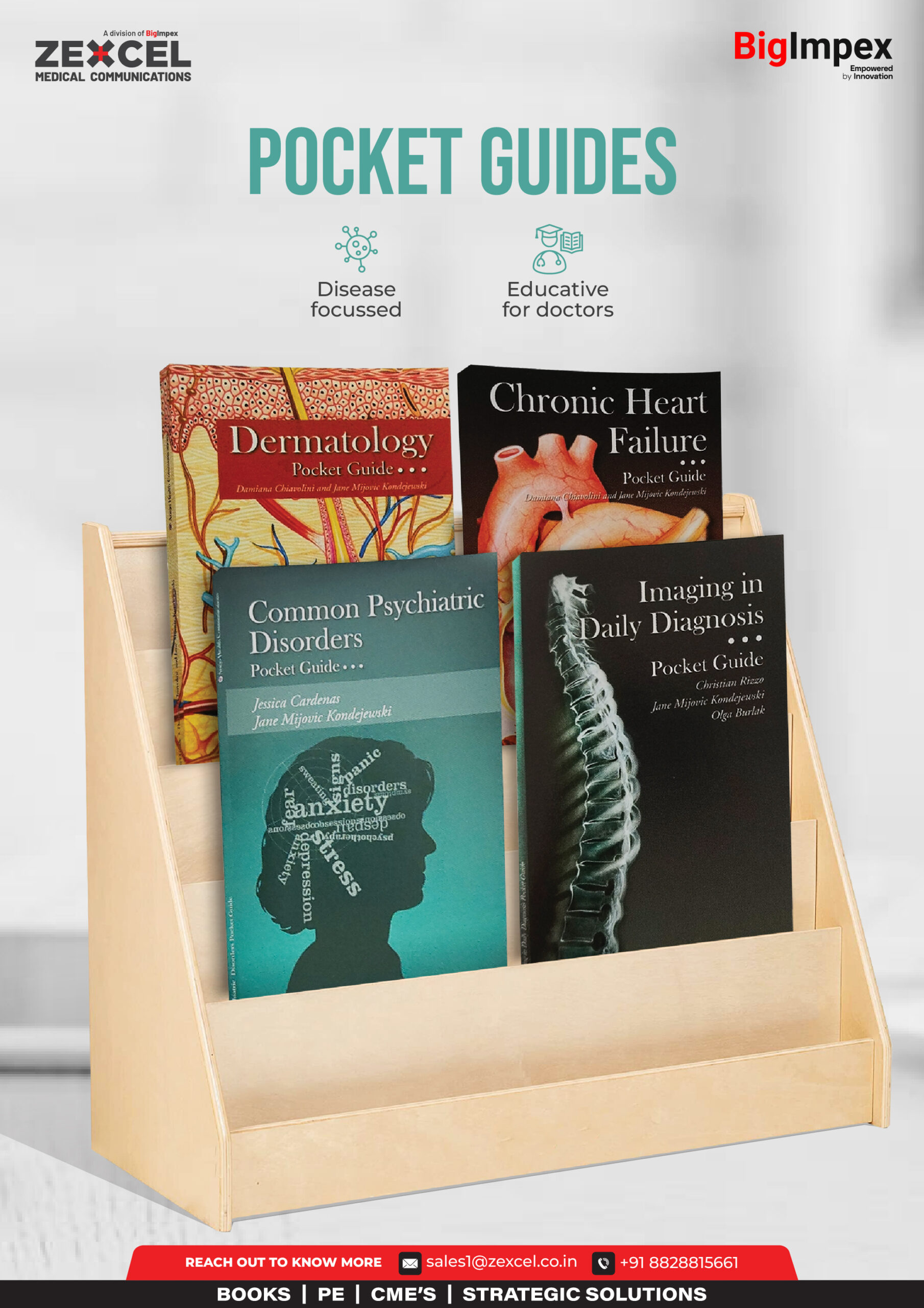 Pocket guides on dermatology, chronic heart failure and others
