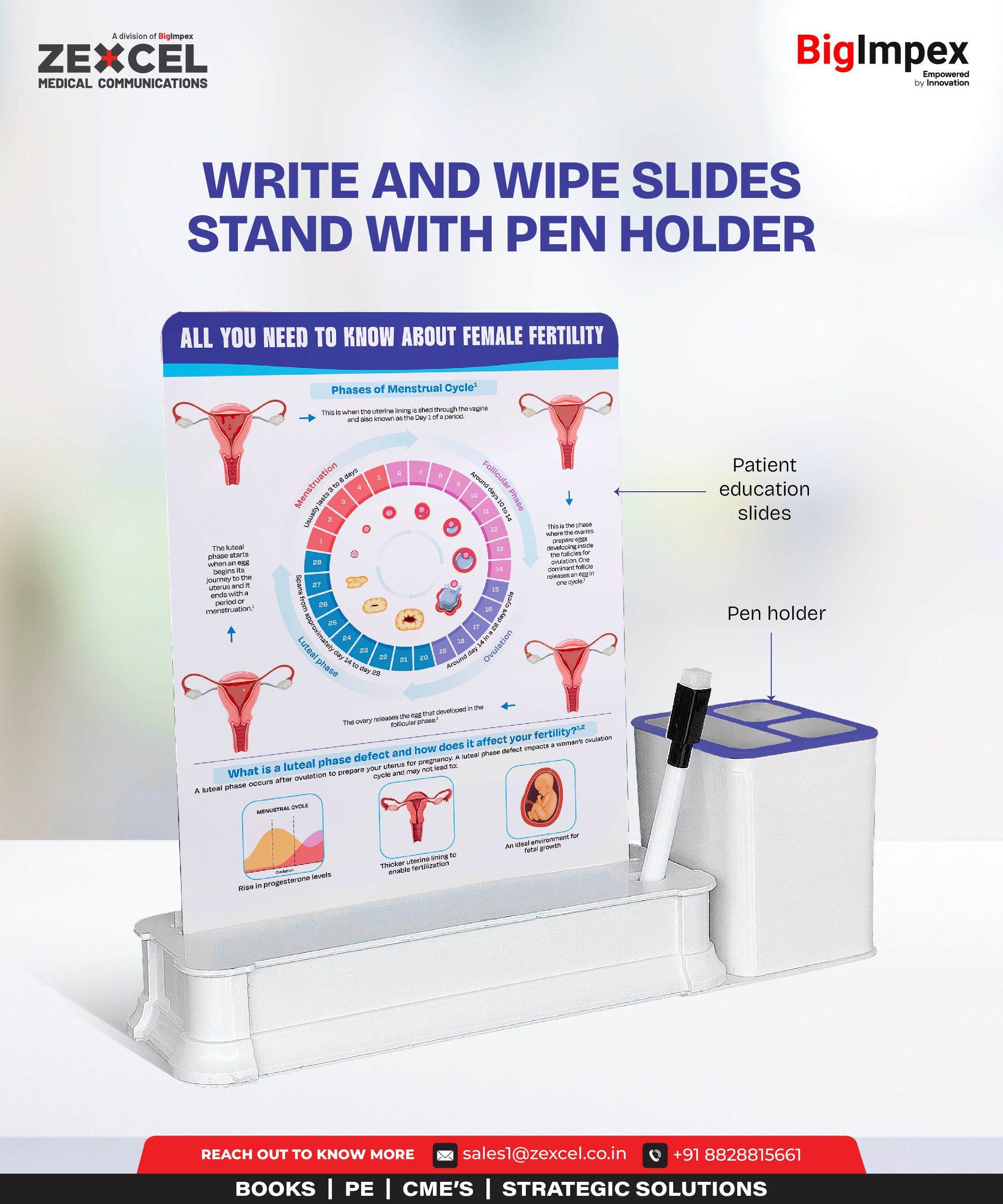 Write and Wipe slides Stand with Pen Holder as a gifting solution
