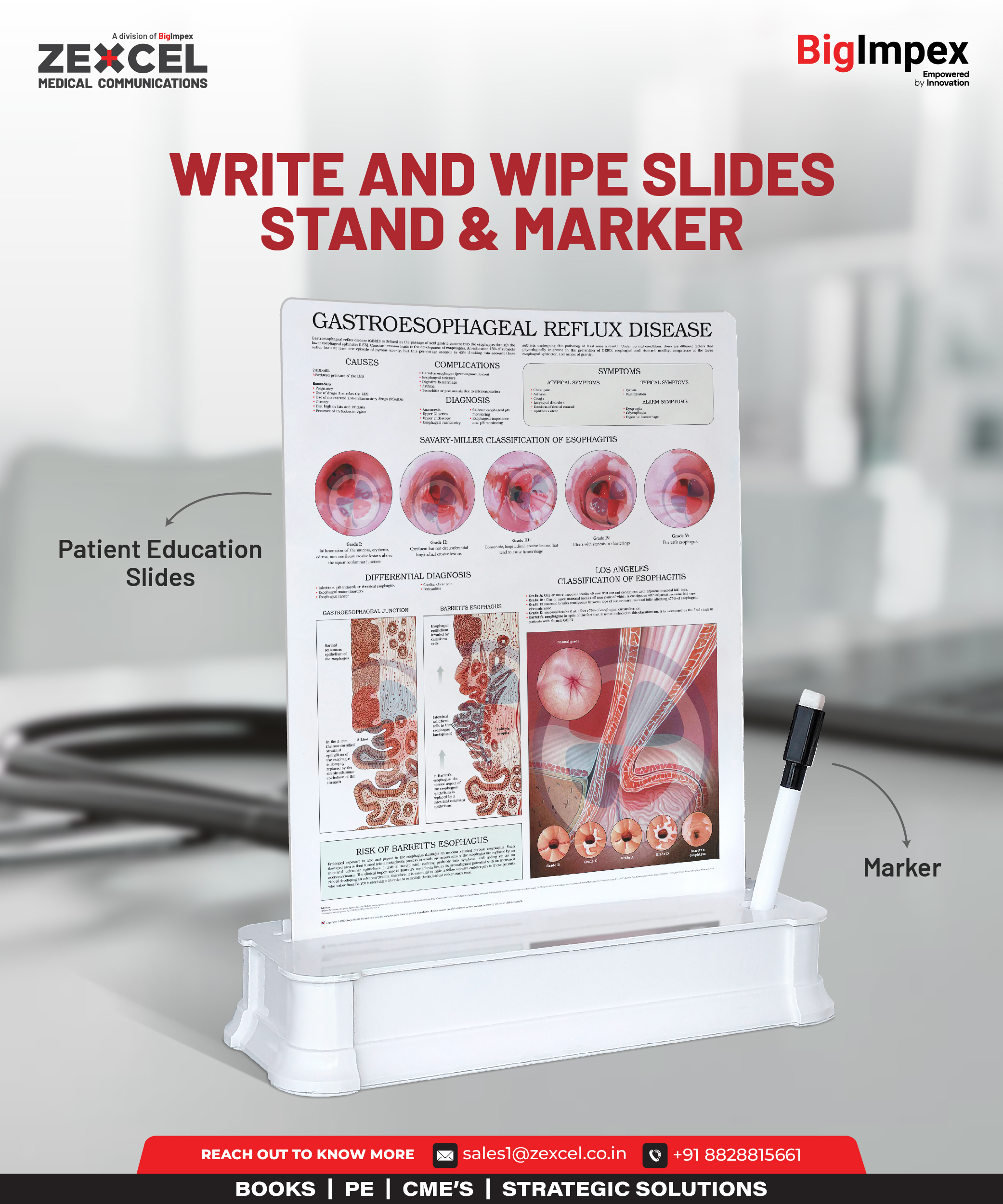 Write and Wipe slides stand & marker - best gift for pharma industry