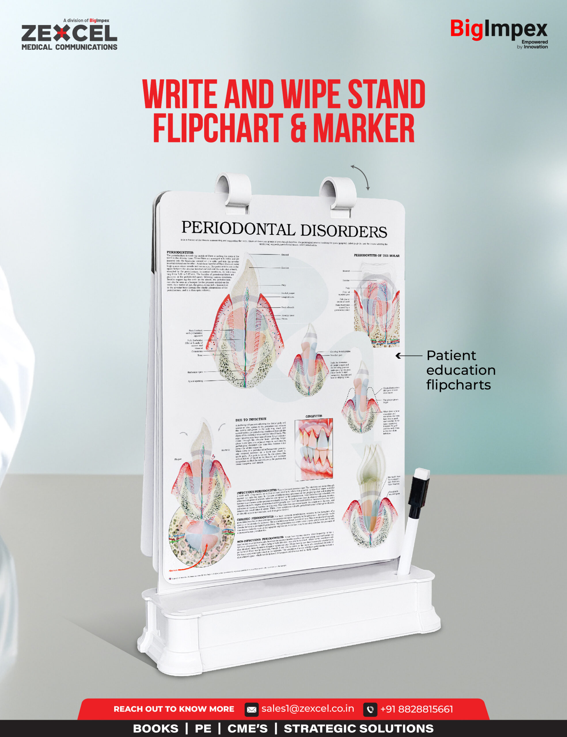 Write and wipe stand Flipchart & Marker