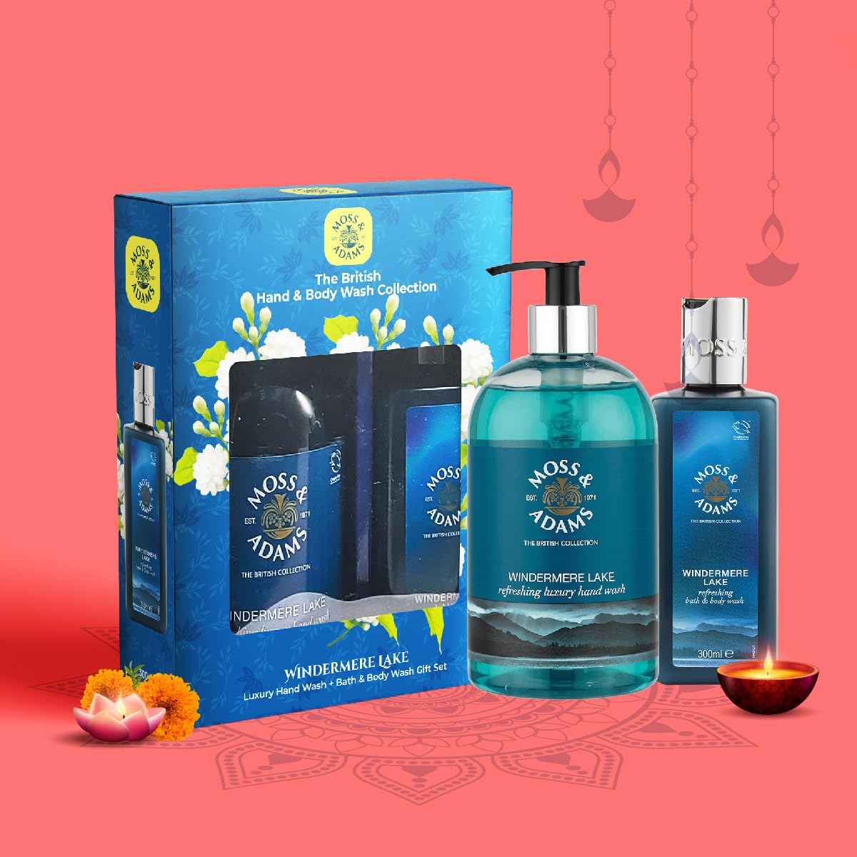moss and adams gift set windermere lake handwash bodywash